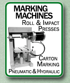 marking machines, roll and impact presses, carton marking